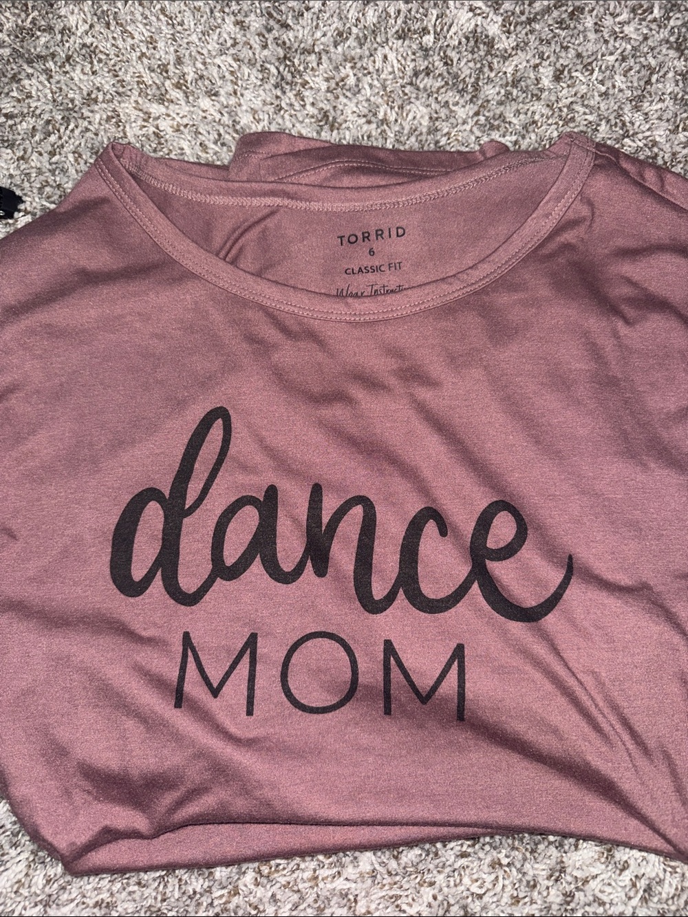 torrid Mauve Pink "dance MOM" Graphic Tee